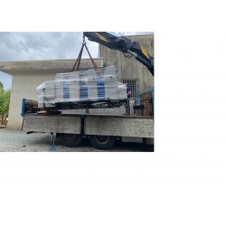 May 2021: Installation of our beautiful Ryobi 524 HE of 2008 in a factory in Italy